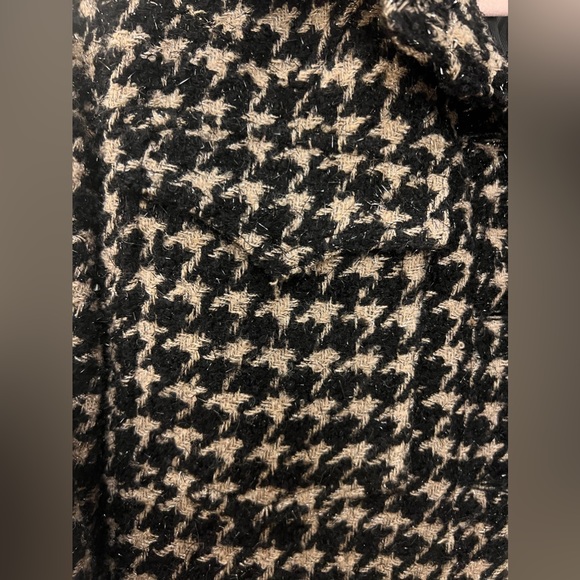Anthropologie Avec Les Filles Houndstooth Shimmer Cropped Coat Size M - Picture 10 of 10